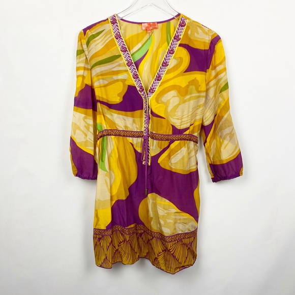 Hale Bob Cabana Embroidered Embellished Tunic M - Picture 9 of 13